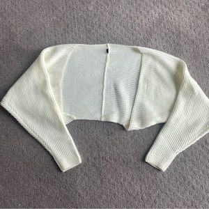 Cream Knit Shrug Cardigan